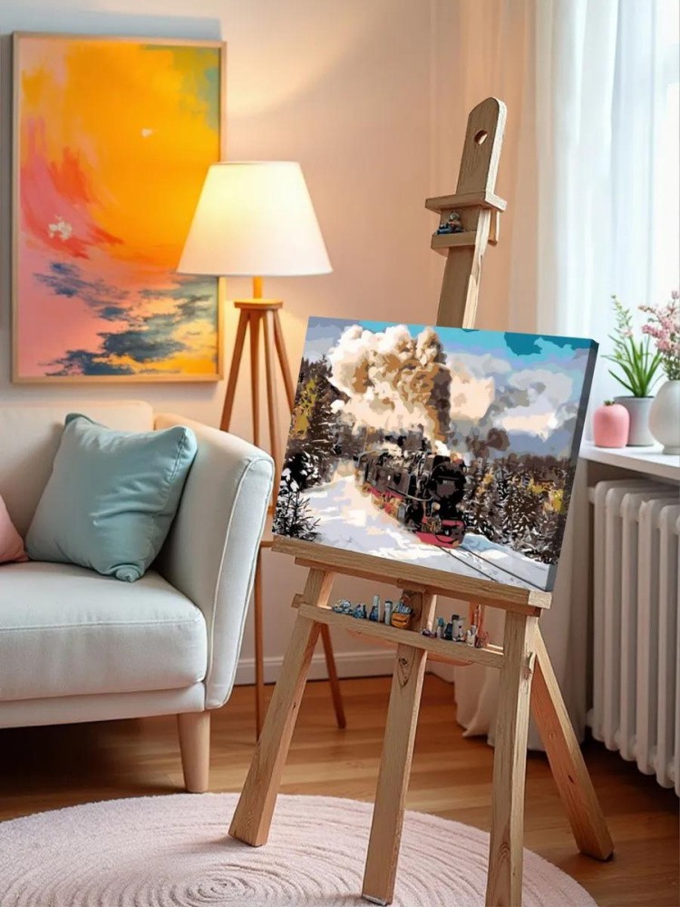 Картина по номерам «Паровоз» — картинка 9