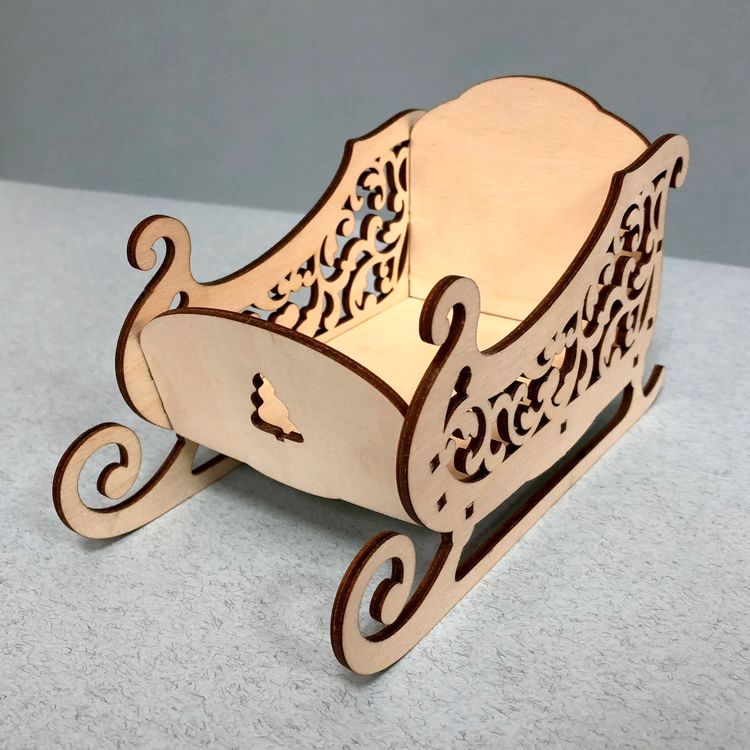 Набор деревянный для творчества «Новогодние Сани», Lemmo — картинка 2