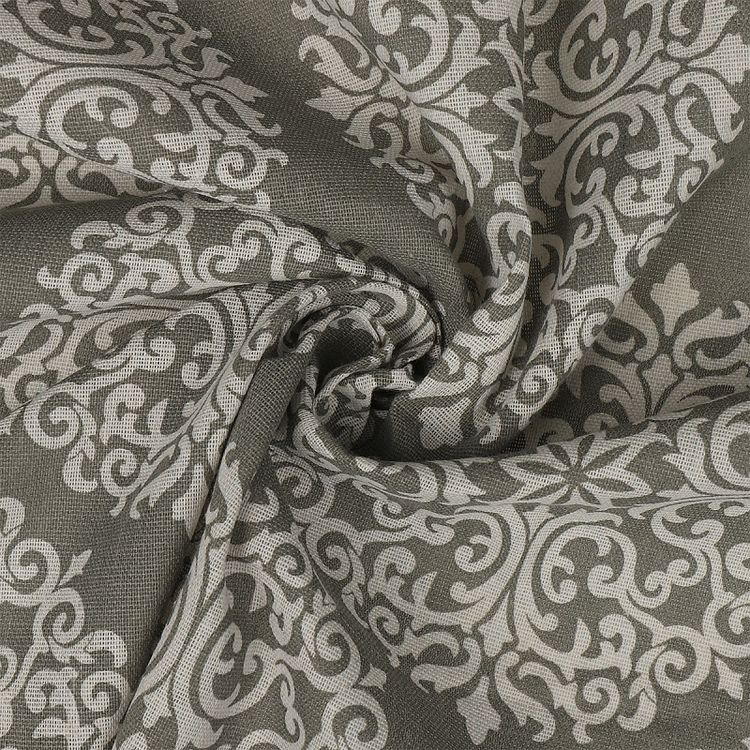 Ткань льняная, 3 м x 150 см, 140 г/м², цвет: серый, орнамент, TBY — картинка 2