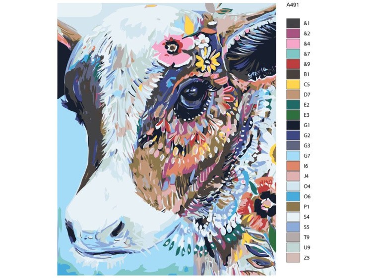 Картина по номерам «Бурёнка» — картинка 2