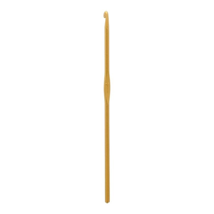 Крючок для вязания желтый, металл, 4 мм, 15 см, Gamma