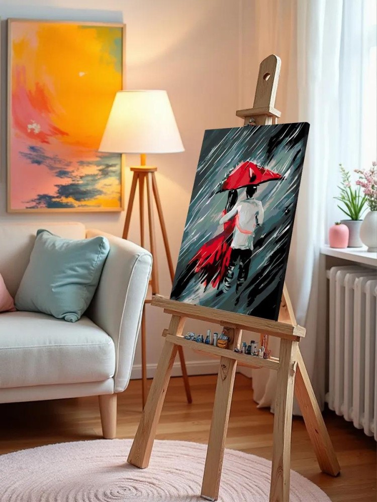 Картина по номерам «Пара под зонтом» — картинка 10