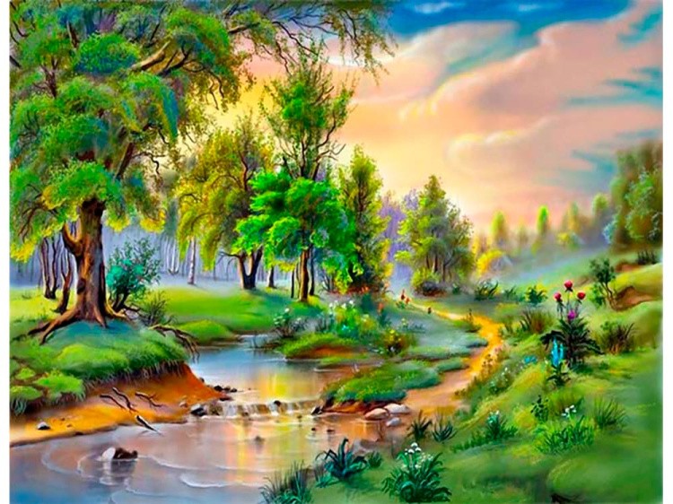 Картина по номерам «Утренняя природа» — картинка 2