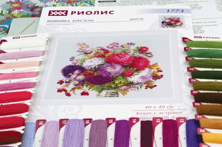 Набор для вышивания «Букет с астрами» — картинка 3