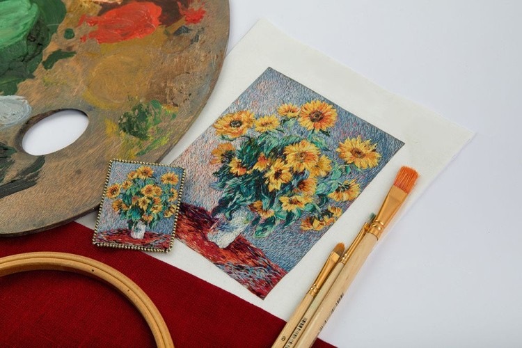 Набор для вышивания «Брошь. Букет подсолнухов» — картинка 5