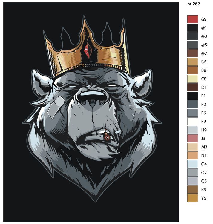 Картина по номерам «Суровый медведь» — картинка 2