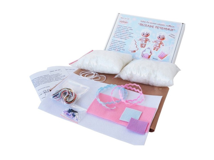 Набор для шитья игрушек-подвесок «Веселые Печеньки» (5 шт.) — картинка 2