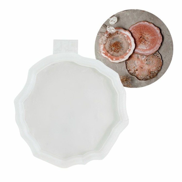 Глянцевый силиконовый молд Срез камня круг (white), Art Resin LAB — картинка 2
