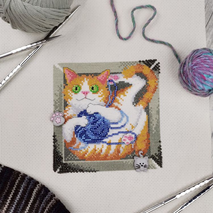 Набор для вышивания «Кот и клубок» — картинка 5