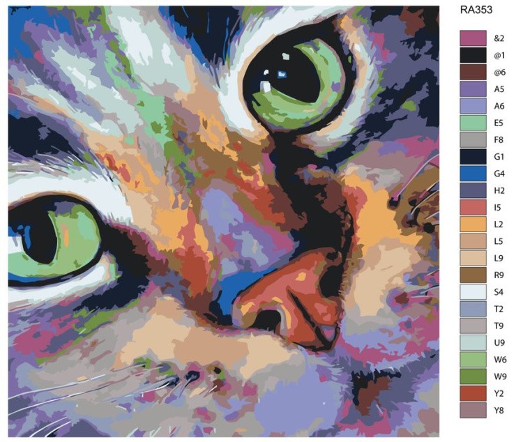 Картина по номерам «Кошачий взгляд» — картинка 2