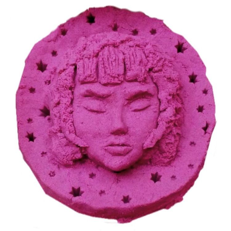 Космический пластичный песок Розовый 0.5 кг — картинка 3