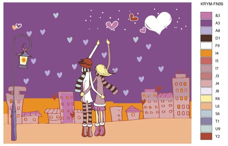 Картина по номерам «Парочка» — картинка 2