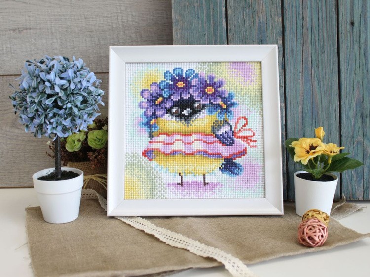 Алмазная вышивка «Романтичная синичка» — картинка 3