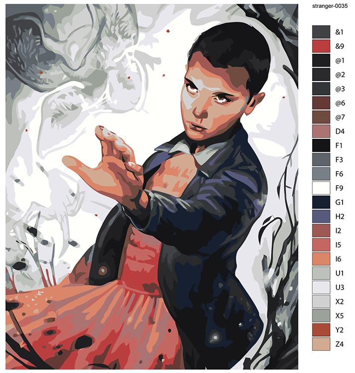 Картина по номерам «Очень странные дела ОСД Милли Бобби Браун» — картинка 2