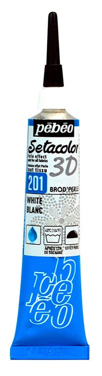 Контур по ткани для создания «жемчужин» Setacolor 3D PEBEO, цвет: белый, 20 мл