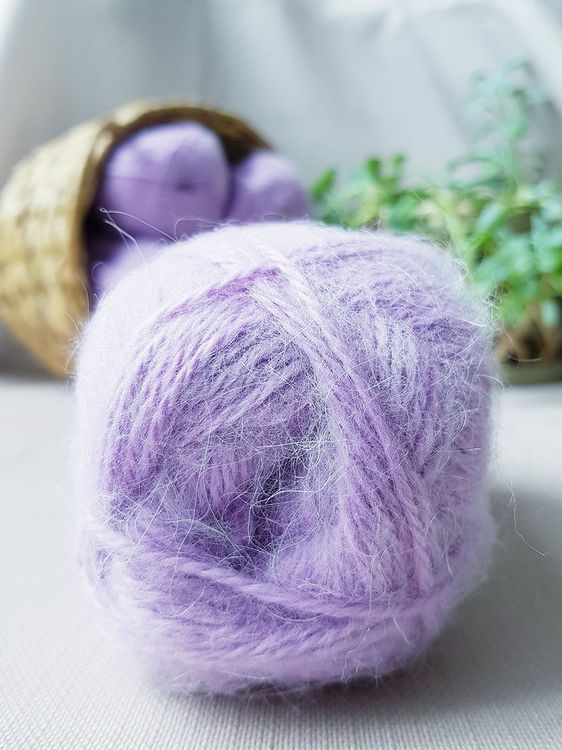 Пряжа Камтекс Ангара (058), сиреневый, 5 шт. по 100 г — картинка 2