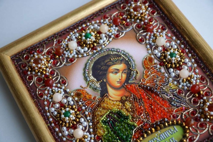 Вышивка Образа в каменьях «Святой Архангел Михаил» — картинка 2