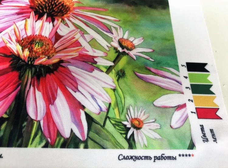 Рисунок на ткани «Маргаритки» — картинка 4