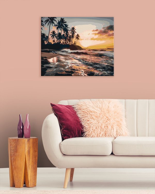 Картина по номерам «Прибой на закате» — картинка 3