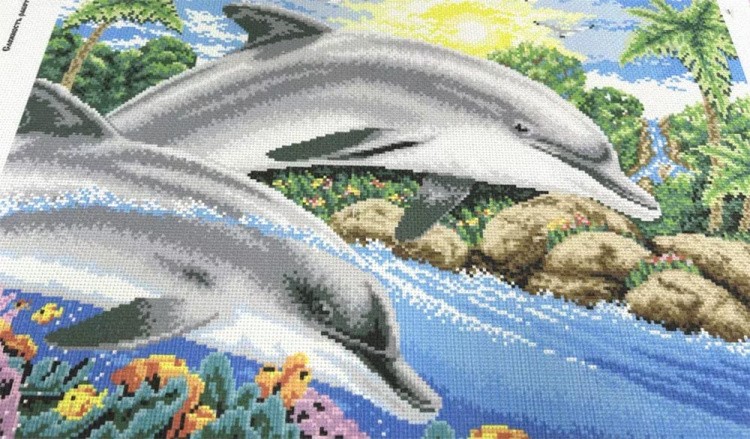 Рисунок на ткани «Дельфин» — картинка 5