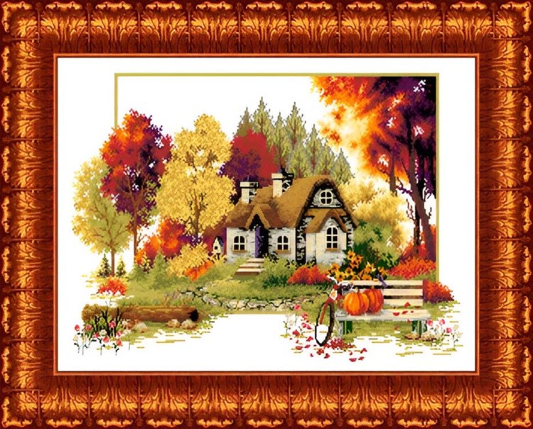 Набор для вышивания «Осенний домик» — картинка 2