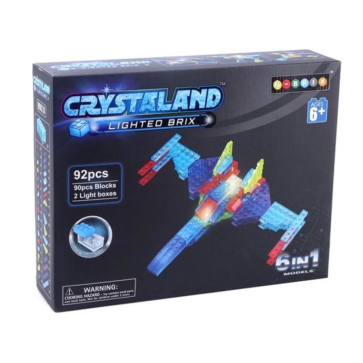Светящийся конструктор CRYSTALAND «Самолет 6 в 1» — картинка 2