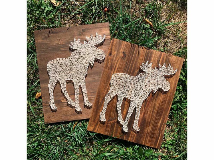 Набор для творчества STRING ART «Лось на темном фоне» — картинка 2