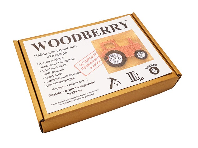 Набор для творчества STRING ART «Трактор» — картинка 2