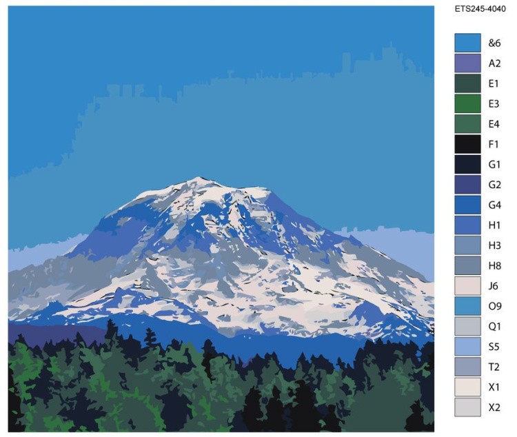 Картина по номерам «Горные вершины» — картинка 2