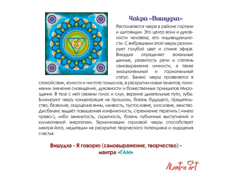 Картина по номерам «Чакра Вишудха» — картинка 4