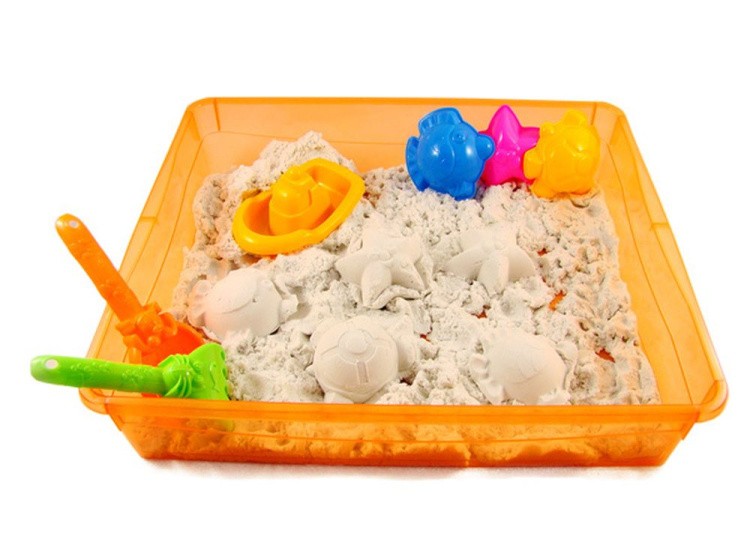 Живой песок 750 г с формочками для игры — картинка 5