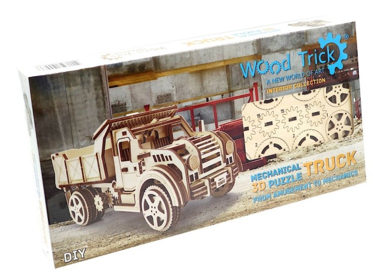 Конструктор из дерева «Грузовик-Самосвал», Wood Trick — картинка 8