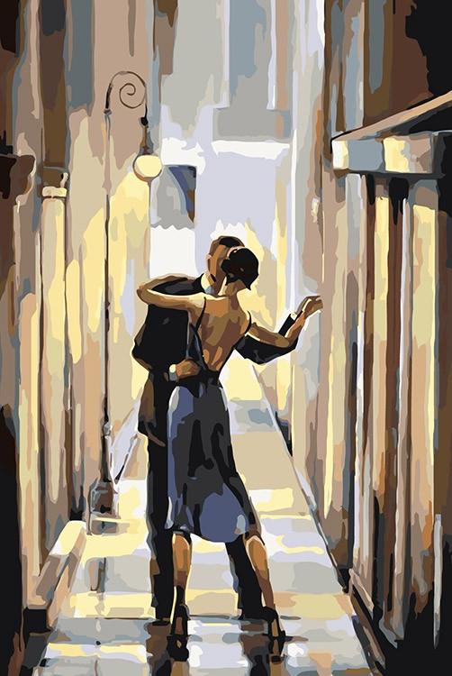Картина по номерам «Танго при свете фонарей»