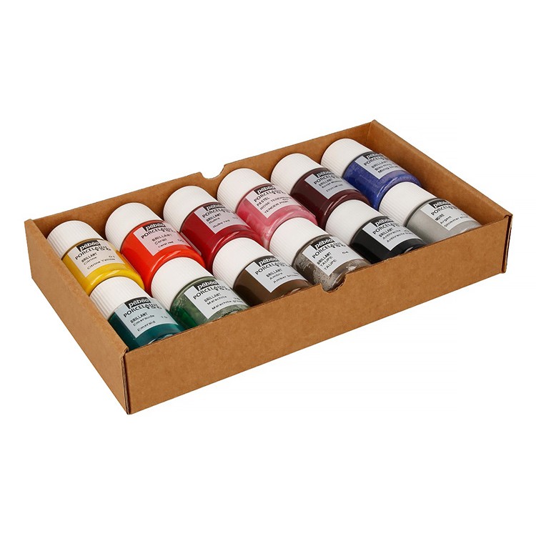 Набор красок Pebeo Porcelaine 150 «Исследование» по фарфору и керамике под обжиг, 12 цв. глянцевые №2 — картинка 4