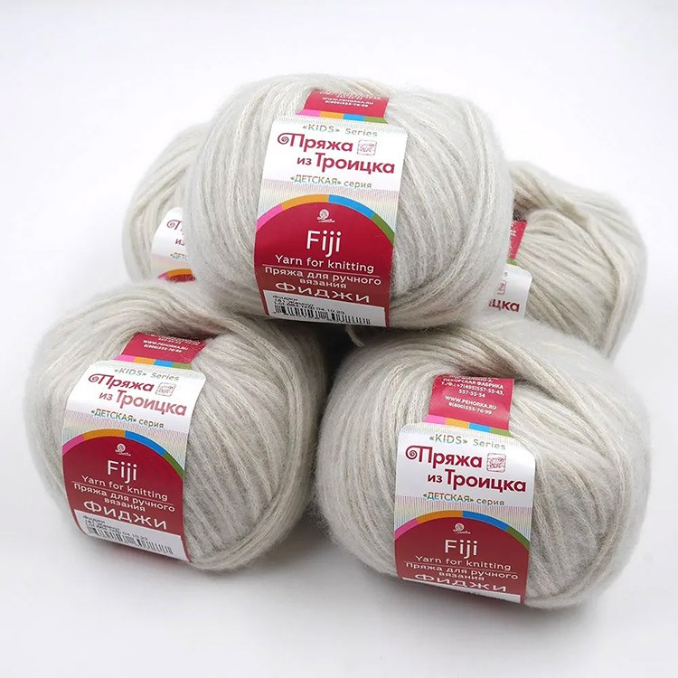 Пряжа из Троицка Фиджи (181), жемчужный, 5 шт. по 50 г — картинка 4