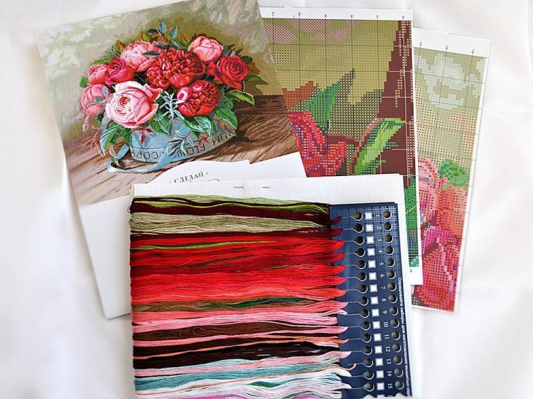 Набор для вышивания «Пионы и розы» — картинка 2