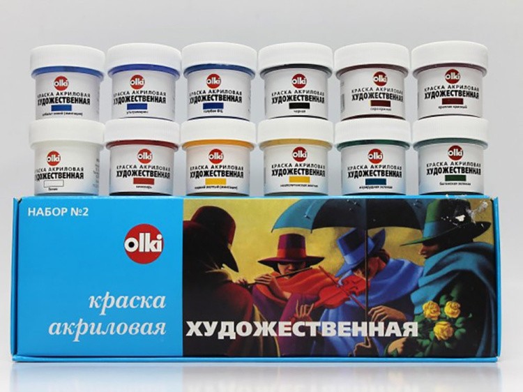 Краски акриловые художественные, набор № 2 (12 цветов) — картинка 4