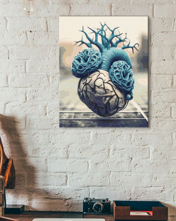 Картина по номерам «Разбитое сердце, абстракция» — картинка 3