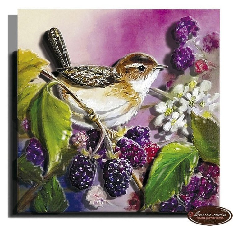 Набор папертоль «Времена года. Пташки» 12x12 см, 4 шт. — картинка 4