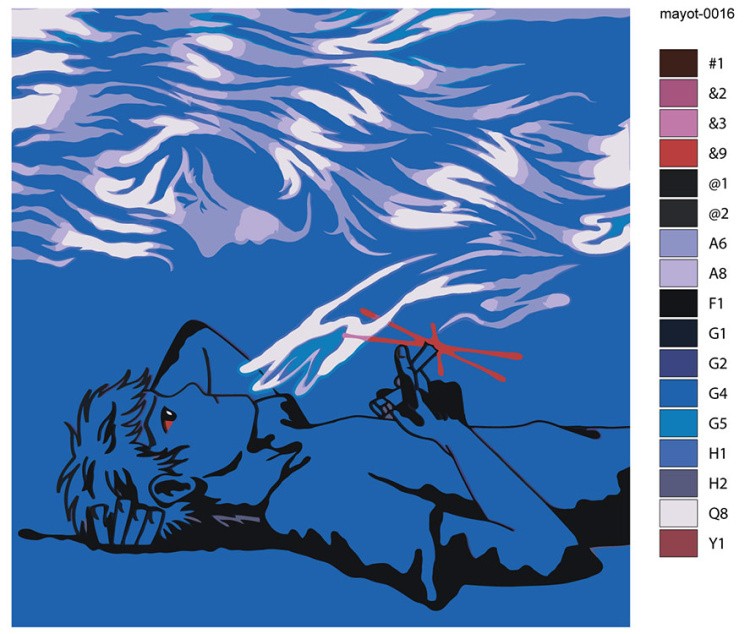 Картина по номерам «Mayot Майот Моет: В моих мыслях» — картинка 2