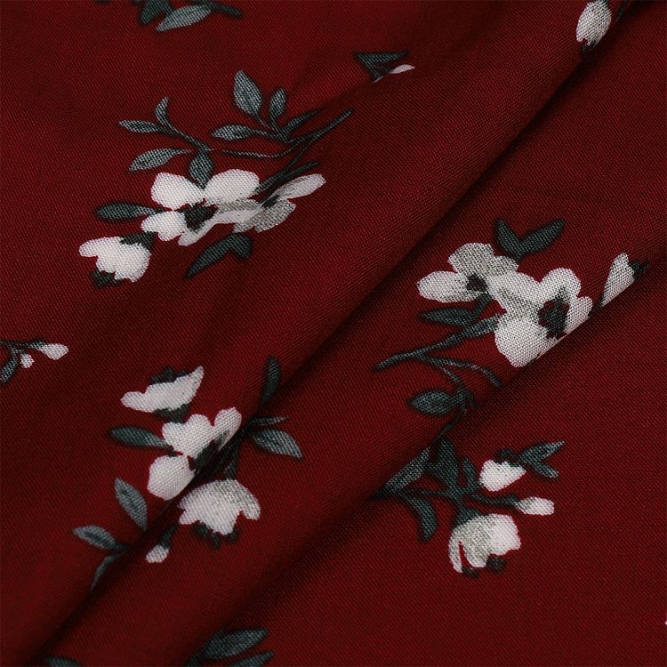 Ткань Штапель с рисунком, 5 м, ширина 145 см, 110 г/м2, цвет: с2 красный, TBY — картинка 3