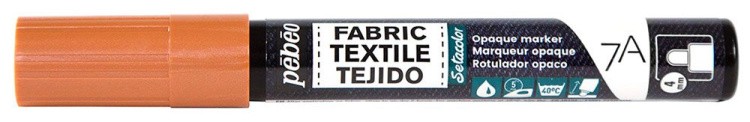 Маркер для темных и светлых тканей Pebeo 7A Opaque, 4 мм, перо круглое, под медь — картинка 2