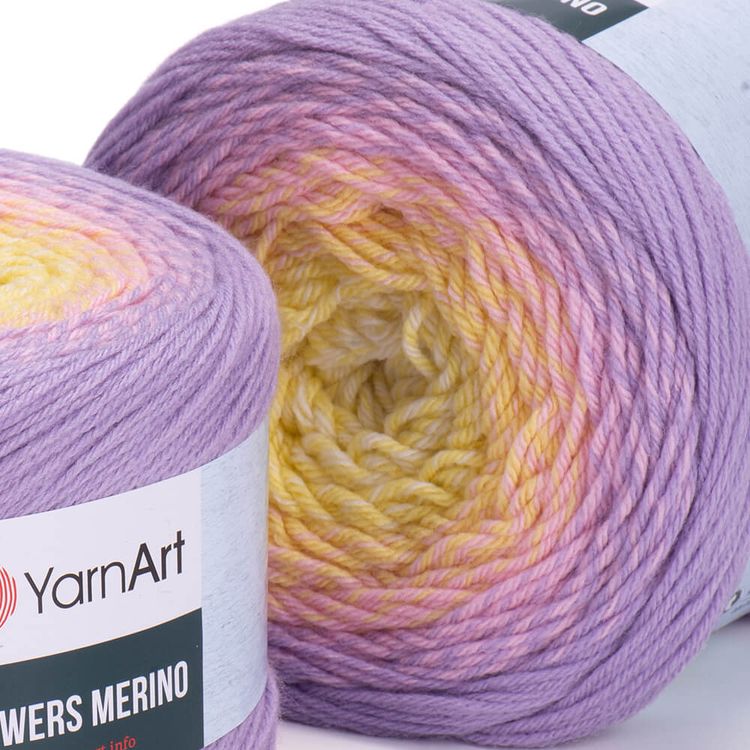 Пряжа YarnArt Flowers Merino (545), мультиколор, 5 шт. по 225 г — картинка 2