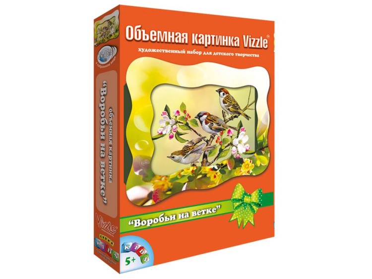 Объемная картина «Воробьи на ветке» — картинка 4