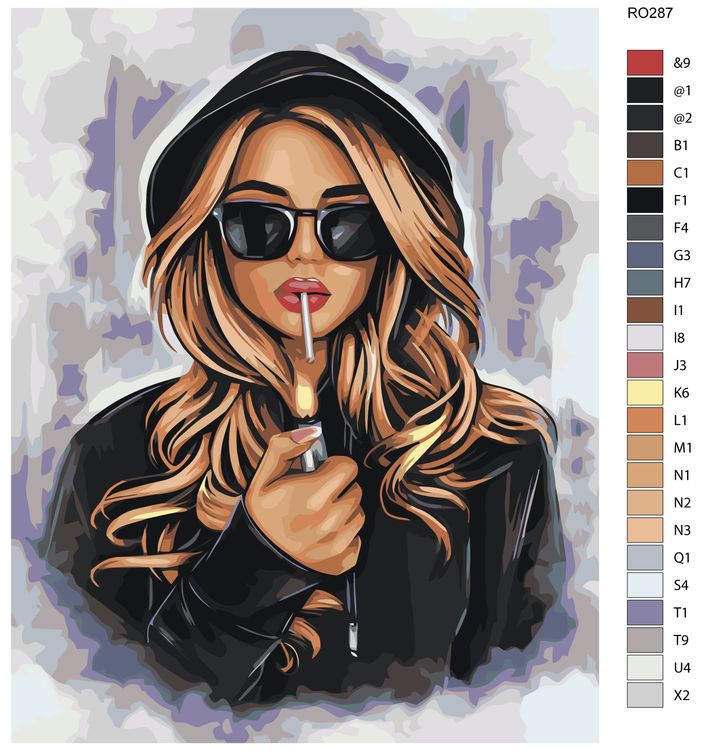 Картина по номерам «Плохая привычка» — картинка 2