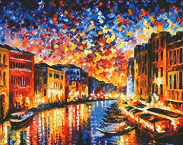 Алмазная вышивка «Гранд-Канал Венеция» — картинка 2