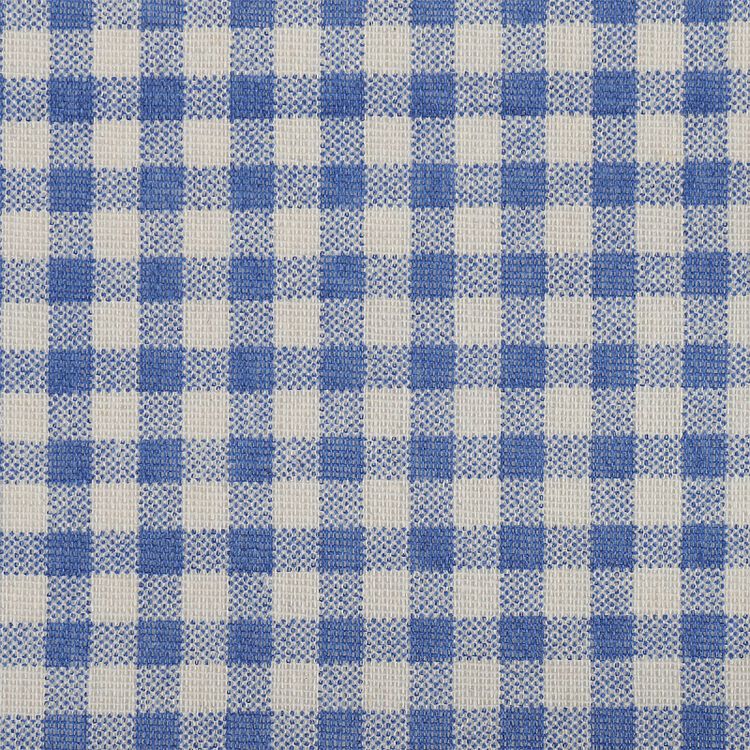 Ткань льняная, 3 м x 150 см, 140 г/м², цвет: голубой, клетка, TBY — картинка 4