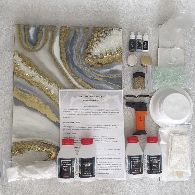 Набор срез камня смолой ResinArtBox Geode 009 — картинка 6