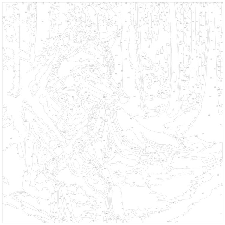 Картина по номерам «Волк в лесу» — картинка 3