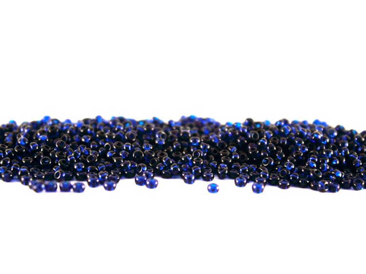 Бисер Чехия круглый 311-19001 4 мм 06/0, 50 г, цвет: 60100 темно-голубой — картинка 2